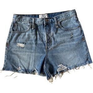 We the Free Distressed Blue Jean Shorts